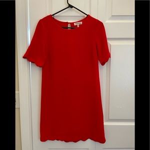 Red shift dress